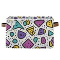 thumbnail image 1 of Yayeee Canvas Storage Basket with Handles for Shelves Fabric Bins Closet Organizer, Purple Retro Pattern, 1 of 8