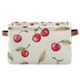 thumbnail image 1 of Yayeee Canvas Storage Basket with Handles for Shelves Fabric Bins Closet Organizer, Red Cherry, 1 of 8
