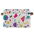 thumbnail image 1 of Yayeee Canvas Storage Basket with Handles for Shelves Fabric Bins Closet Organizer, Retro Round, 1 of 8