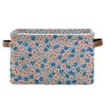 thumbnail image 1 of Yayeee Canvas Storage Basket with Handles for Shelves Fabric Bins Closet Organizer, Small Pink Flower, 1 of 8