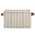 thumbnail image 1 of Yayeee Canvas Storage Basket with Handles for Shelves Fabric Bins Closet Organizer, Soft Brown Abstract Pattern, 1 of 8