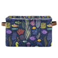 thumbnail image 1 of Yayeee Canvas Storage Basket with Handles for Shelves Fabric Bins Closet Organizer, Vibrant Ocean Pattern, 1 of 8