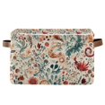 thumbnail image 1 of Yayeee Canvas Storage Basket with Handles for Shelves Fabric Bins Closet Organizer, Watercolor Leaves, 1 of 8