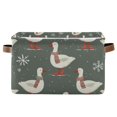 thumbnail image 1 of Yayeee Canvas Storage Basket with Handles for Shelves Fabric Bins Closet Organizer, Winter Goose, 1 of 8
