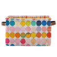 thumbnail image 1 of Yayeee Canvas Storage Basket with Handles for Shelves Fabric Bins Closet Organizer, Yellow Circles, 1 of 8