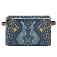 thumbnail image 1 of Yayeee Canvas Storage Basket with Handles for Shelves Fabric Bins Closet Organizer, Yellow Forest Pattern, 1 of 8