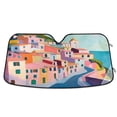 thumbnail image 1 of Yayeee Car Windshield Sun Shade Universal Fit Foldable Front Window Visor Protector, Size 55"x27.6", Abstract Painting, 1 of 8