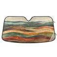 thumbnail image 1 of Yayeee Car Windshield Sun Shade Universal Fit Foldable Front Window Visor Protector, Size 55"x27.6", Abstract Wavy Landscape, 1 of 8