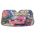 thumbnail image 1 of Yayeee Car Windshield Sun Shade Universal Fit Front Visor Protector, Art Cat, 1 of 8