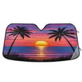 thumbnail image 1 of Yayeee Car Windshield Sun Shade Universal Fit Front Visor Protector, Beach Sunset Pattern, 1 of 8