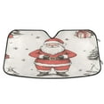 thumbnail image 1 of Yayeee Car Windshield Sun Shade Universal Fit Front Visor Protector, Beige Christmas Santa, 1 of 8