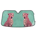 thumbnail image 1 of Yayeee Car Windshield Sun Shade Universal Fit Front Visor Protector, Big Pink Cheetah, 1 of 8