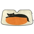 thumbnail image 1 of Yayeee Car Windshield Sun Shade Universal Fit Front Visor Protector, Black Cat Orange Ball, 1 of 8