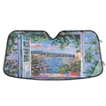 thumbnail image 1 of Yayeee Car Windshield Sun Shade Universal Fit Front Visor Protector, Blue Floral Window, 1 of 8