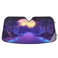 thumbnail image 1 of Yayeee Car Windshield Sun Shade Universal Fit Front Visor Protector, Blue Road, 1 of 8