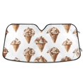 thumbnail image 1 of Yayeee Car Windshield Sun Shade Universal Fit Front Visor Protector, Brown Ice Cream Pattern, 1 of 8