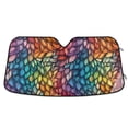 thumbnail image 1 of Yayeee Car Windshield Sun Shade Universal Fit Front Visor Protector, Colorful Dragon Scales Pattern, 1 of 8