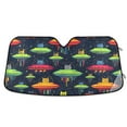 thumbnail image 1 of Yayeee Car Windshield Sun Shade Universal Fit Front Visor Protector, Colorful Space Cat, 1 of 8
