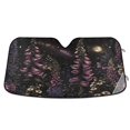 thumbnail image 1 of Yayeee Car Windshield Sun Shade Universal Fit Front Visor Protector, Dark Gothic Floral, 1 of 8