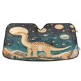 thumbnail image 1 of Yayeee Car Windshield Sun Shade Universal Fit Front Visor Protector, Dinosaur at Night, 1 of 8