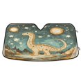 thumbnail image 1 of Yayeee Car Windshield Sun Shade Universal Fit Front Visor Protector, Dinosaur with Stars, 1 of 8