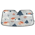 thumbnail image 1 of Yayeee Car Windshield Sun Shade Universal Fit Front Visor Protector, Gray Cartoon Houses, 1 of 8