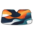 thumbnail image 1 of Yayeee Car Windshield Sun Shade Universal Fit Foldable Front Window Visor Protector, Size 55"x27.6", Green Abstract Wavy, 1 of 8