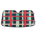thumbnail image 1 of Yayeee Car Windshield Sun Shade Universal Fit Front Visor Protector, Green Plaid, 1 of 8