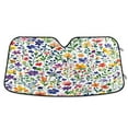 thumbnail image 1 of Yayeee Car Windshield Sun Shade Universal Fit Front Visor Protector, Green Wildflower Pattern, 1 of 8