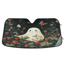 Yayeee Car Windshield Sun Shade Universal Fit Front Visor Protector, Happy Ghost