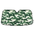 thumbnail image 1 of Yayeee Car Windshield Sun Shade Universal Fit Front Visor Protector, Light Green Camouflage Design, 1 of 8