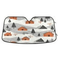thumbnail image 1 of Yayeee Car Windshield Sun Shade Universal Fit Front Visor Protector, Orange Cartoon Houses, 1 of 8
