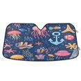thumbnail image 1 of Yayeee Car Windshield Sun Shade Universal Fit Front Visor Protector, Pink Jellyfish, 1 of 8