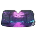 thumbnail image 1 of Yayeee Car Windshield Sun Shade Universal Fit Front Visor Protector, Pink Neon Road, 1 of 8