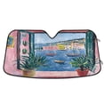 thumbnail image 1 of Yayeee Car Windshield Sun Shade Universal Fit Front Visor Protector, Pink Window, 1 of 8