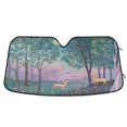 thumbnail image 1 of Yayeee Car Windshield Sun Shade Universal Fit Front Visor Protector, Purple Forest Scene, 1 of 8