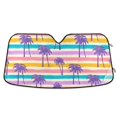 thumbnail image 1 of Yayeee Car Windshield Sun Shade Universal Fit Front Visor Protector, Purple Palm Tree Pattern, 1 of 8