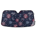 thumbnail image 1 of Yayeee Car Windshield Sun Shade Universal Fit Front Visor Protector, Red and Blue Fireworks Pattern, 1 of 8