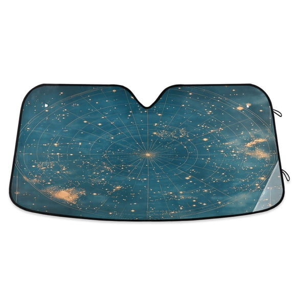 Yayeee Car Windshield Sun Shade Universal Fit Front Visor Protector, Star Map