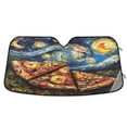 thumbnail image 1 of Yayeee Car Windshield Sun Shade Universal Fit Front Visor Protector, Starry Pizza, 1 of 8