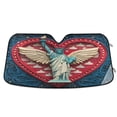 thumbnail image 1 of Yayeee Car Windshield Sun Shade Universal Fit Front Visor Protector, Statue of Liberty Pattern, 1 of 8