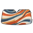 thumbnail image 1 of Yayeee Car Windshield Sun Shade Universal Fit Foldable Front Window Visor Protector, Size 57"x31.5", Beige Abstract Wavy, 1 of 8