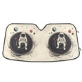 thumbnail image 1 of Yayeee Car Windshield Sun Shade Universal Fit Front Visor Protector, Beige Astronaut Space, 1 of 8