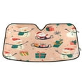 thumbnail image 1 of Yayeee Car Windshield Sun Shade Universal Fit Front Visor Protector, Beige Christmas Snowman, 1 of 8