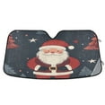 thumbnail image 1 of Yayeee Car Windshield Sun Shade Universal Fit Front Visor Protector, Blue Christmas Santa, 1 of 8