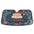 thumbnail image 1 of Yayeee Car Windshield Sun Shade Universal Fit Front Visor Protector, Blue Christmas Santa, 1 of 8