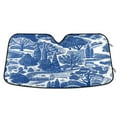 thumbnail image 1 of Yayeee Car Windshield Sun Shade Universal Fit Front Visor Protector, Blue Garden Pattern, 1 of 8