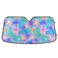 thumbnail image 1 of Yayeee Car Windshield Sun Shade Universal Fit Front Visor Protector, Neon Starfish Pattern, 1 of 8