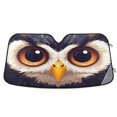thumbnail image 1 of Yayeee Car Windshield Sun Shade Universal Fit Front Visor Protector, Owl Eyes Pattern, 1 of 8