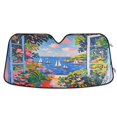 thumbnail image 1 of Yayeee Car Windshield Sun Shade Universal Fit Front Visor Protector, Pink Floral Window, 1 of 8